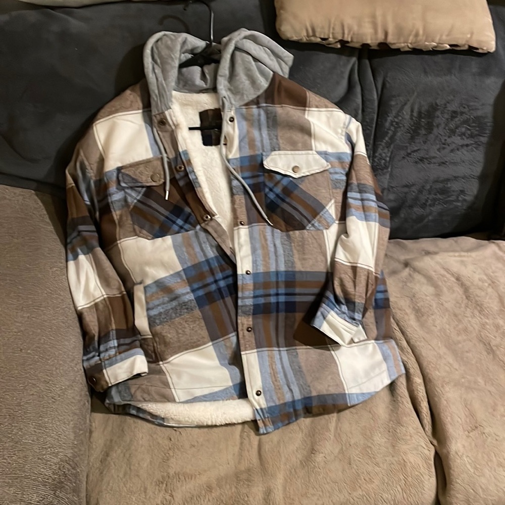 Flannel fleece lined jacket
